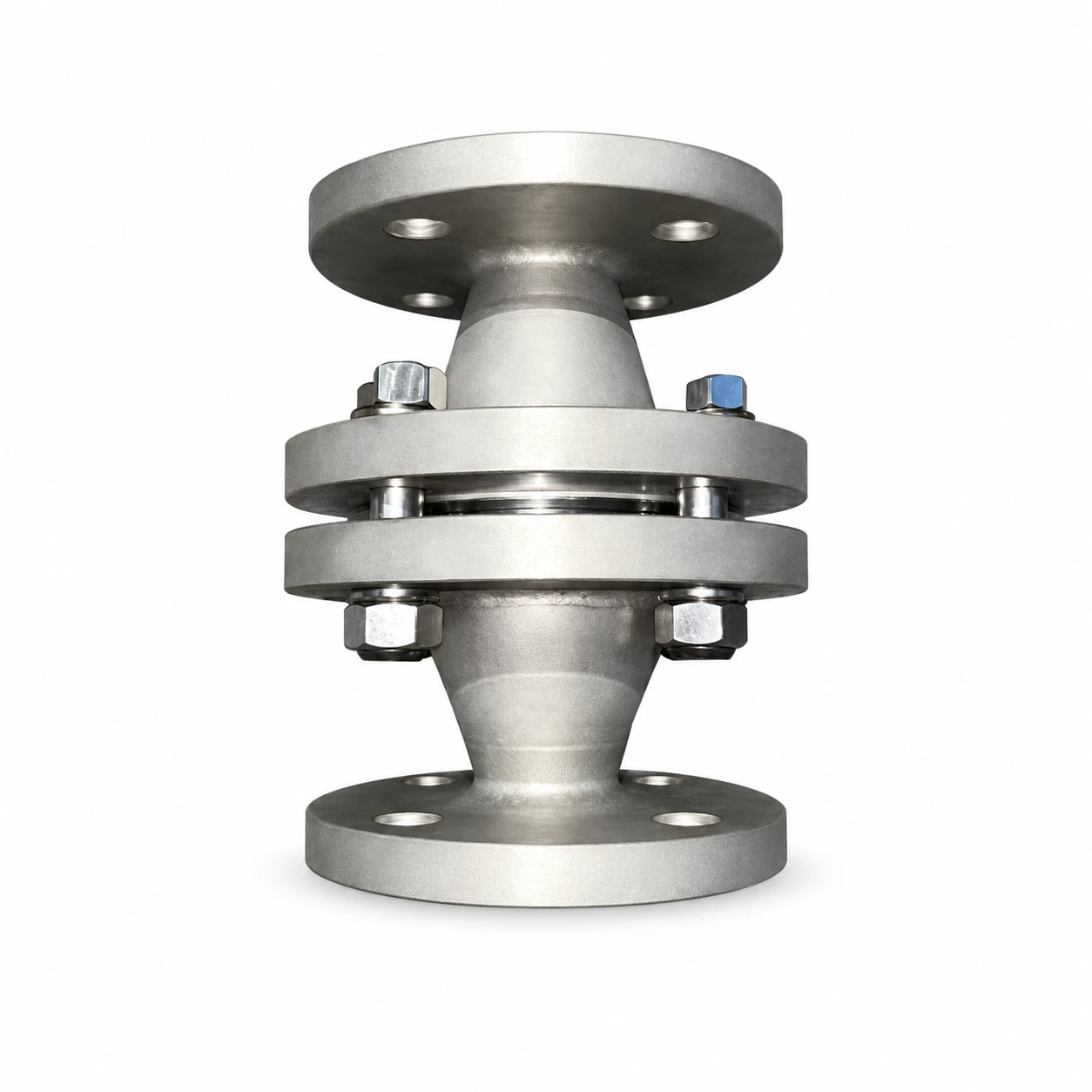 Flanged flame arrester — reference-based product illustration, Flanged