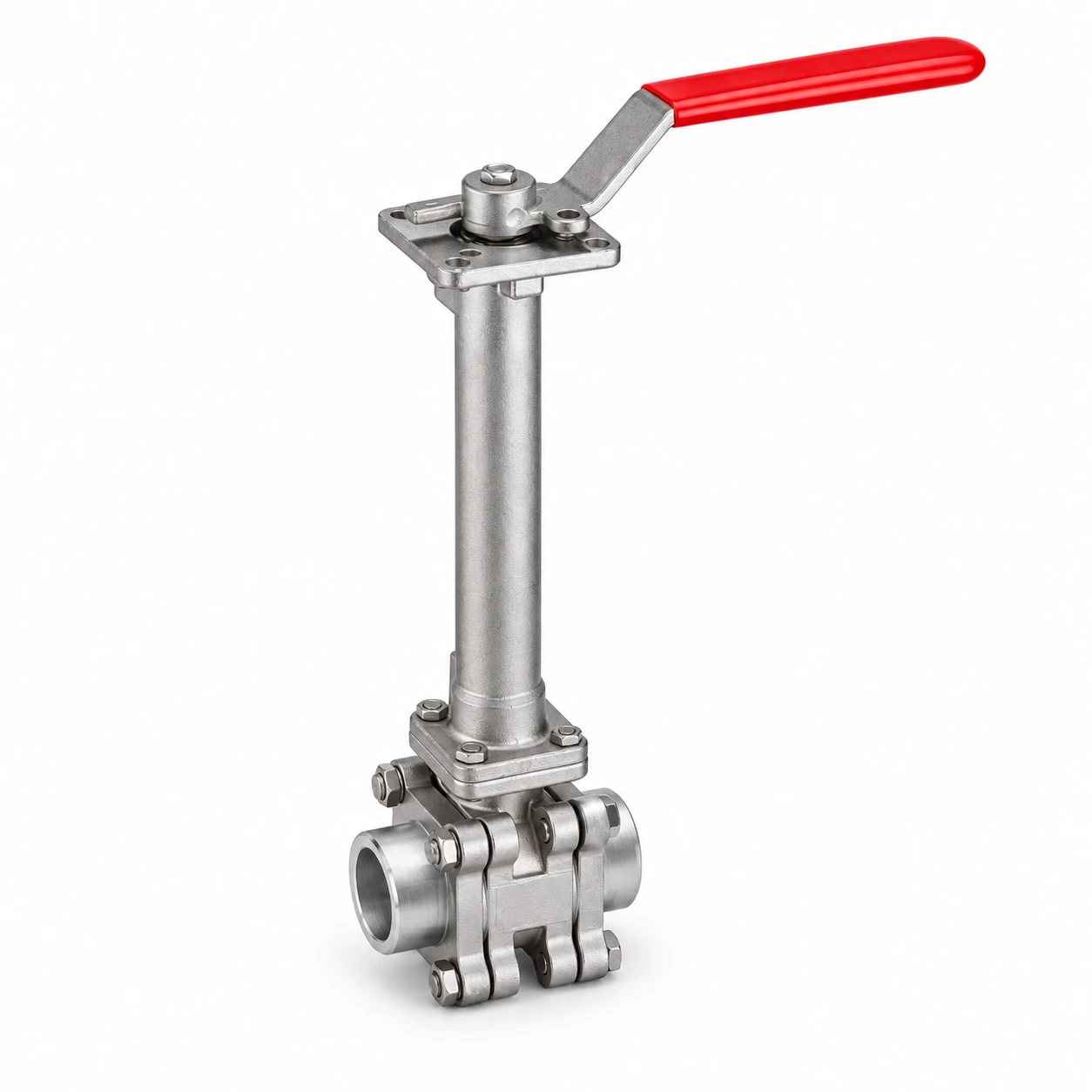 Long-stem cryogenic ball valve · PN40 · SW — reference-based product illustration, Socket weld (SW)