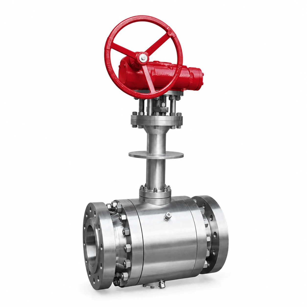 Split-body cryogenic ball valve — reference-based product illustration, Socket weld (SW) · Butt weld (BW) · Flanged