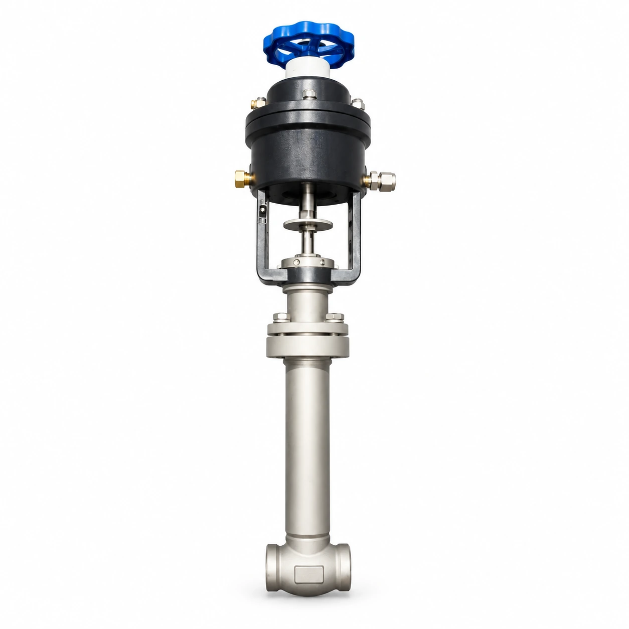 Vacuum-jacketed emergency shut-off valve — reference-based product illustration, Socket weld (SW)